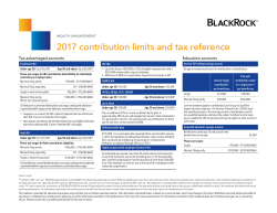 2017 contribution limits and tax reference