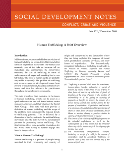 Human Trafficking: A Brief Overview
