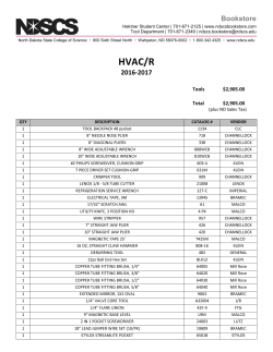 HVAC/R - NDSCS Bookstore