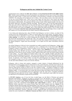 Pythagoras and the story behind the Croton Crown