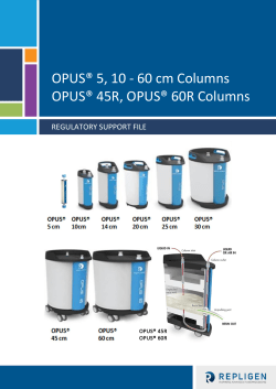 OPUS &copy; Pre-packed Columns Regulatory Support File 10
