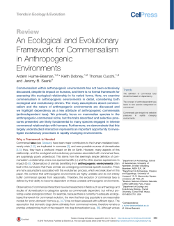 An Ecological and Evolutionary Framework for Commensalism in