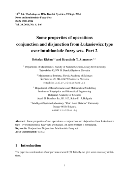 Some properties of operations conjunction and