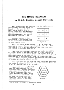 THE MAGIC HEXAGON by M. A.B.