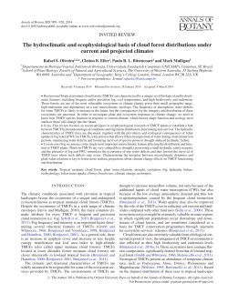 The hydroclimatic and ecophysiological basis of
