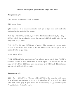 Answers to assigned problems in Engel and Reid Assignment # 1