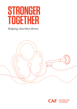 stronger together - Charities Aid Foundation