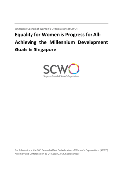 Equality for Women is Progress for All: Achieving the Millennium