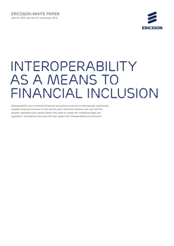Interoperability as a means to financial inclusion