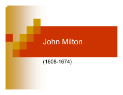 John Milton - TeacherWeb