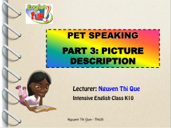 PET SPEAKING PART 3: PICTURE DESCRIPTION