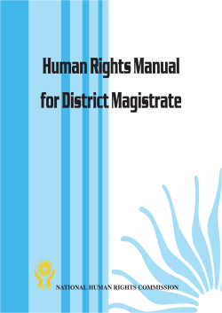 Human Rights Manual for District Magistrate