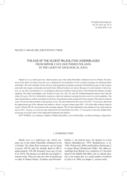 The age of the oldest Paleolithic assemblages from Biśnik Cave