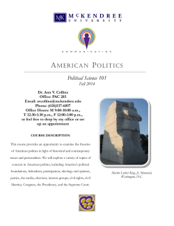 Political Science 101 - McKendree University