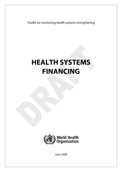 health systems financing - World Health Organization
