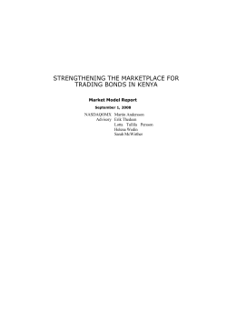 Strengthening the Market Place for Bonds Trading