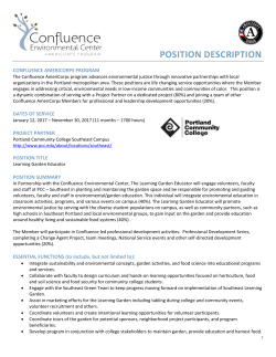 position description - Confluence Environmental Center