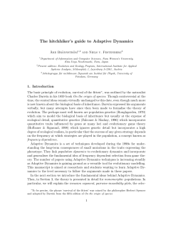 The hitchhiker`s guide to Adaptive Dynamics