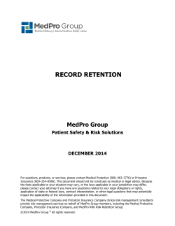 Record Retention - Medical Protective