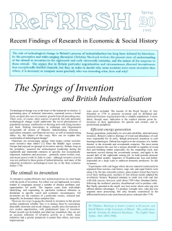 The Springs of Invention - Economic History Society