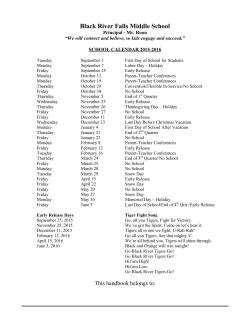 Student Handbook - School District of Black River Falls