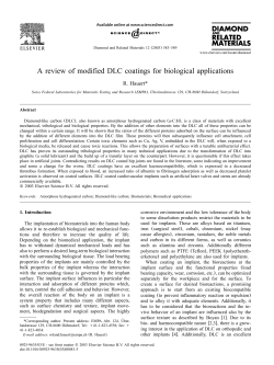 A review of modified DLC coatings for biological