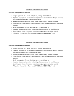 Something Told the Wild Geese/Change Figurative and Repetition