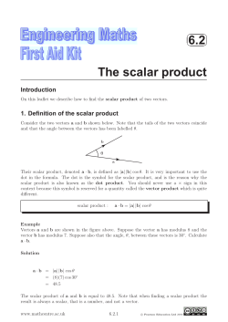 6.2 The scalar product