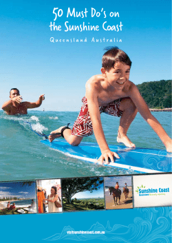 50 must do`s on the Sunshine Coast