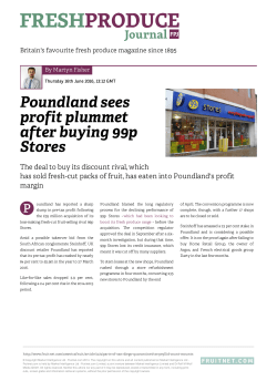 Poundland sees profit plummet after buying 99p Stores