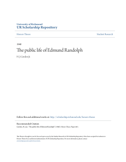 The public life of Edmund Randolph