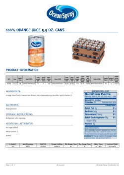 100% ORANGE JUICE 5.5 OZ. CANS