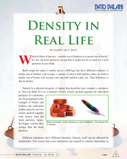DENSity iN REAl LiFE - Ms. Samuels` Science Class