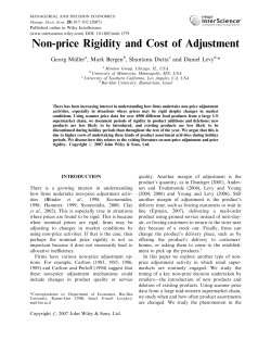 Non-price rigidity and cost of adjustment