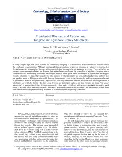 Presidential Rhetoric and Cybercrime: Tangible and Symbolic Policy