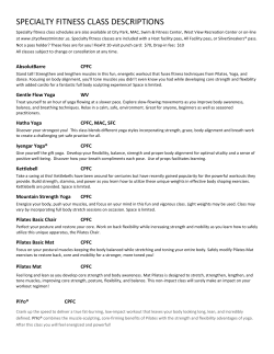 specialty fitness class descriptions