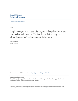 Light imagery in Tess Gallagher`s Amplitude. New