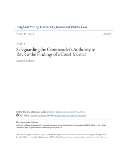 Safeguarding the Commander`s Authority to Review the Findings of