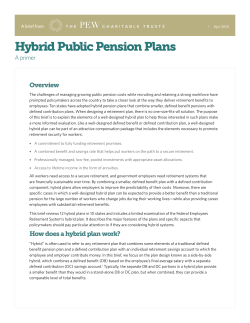 Hybrid Public Pension Plans