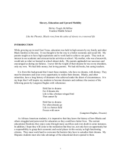 Slavery, Education and Upward Mobility