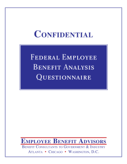 Federal Employee Benefit Analysis Questionnaire