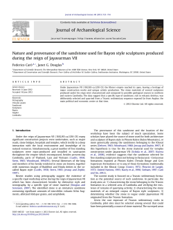 Nature and provenance of the sandstone used for Bayon style