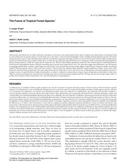 The Future of Tropical Forest Species1