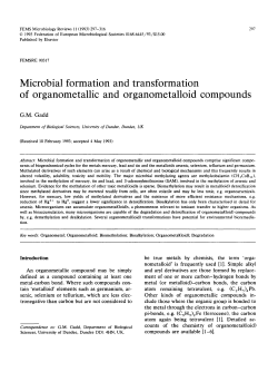 Microbial formation and transformation of