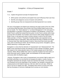 Évangeline Teaching Notes