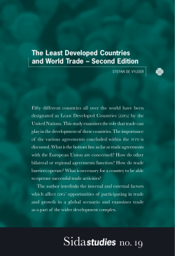 The Least Developed Countries and World Trade