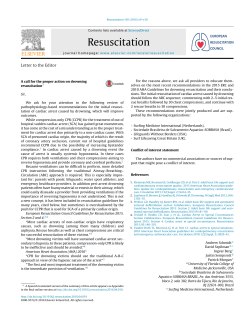 A call for the proper action on drowning resuscitation
