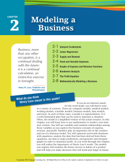 Modeling a Business - trinity