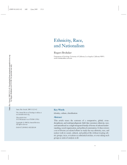 Ethnicity, Race, and Nationalism - UCLA Division of Social Sciences