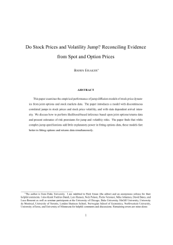 Do Stock Prices and Volatility Jump? Reconciling Evidence from